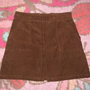Brown corduroy skirt